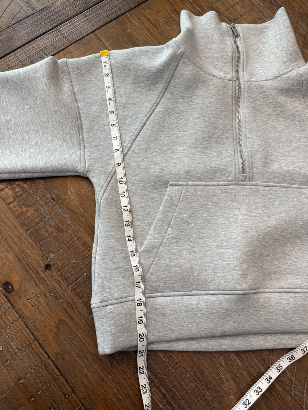 CALIA’s Women’s Soft Scuba 1/4 Zip Pullover Color Light Gray Size Small - Picture 3 of 7